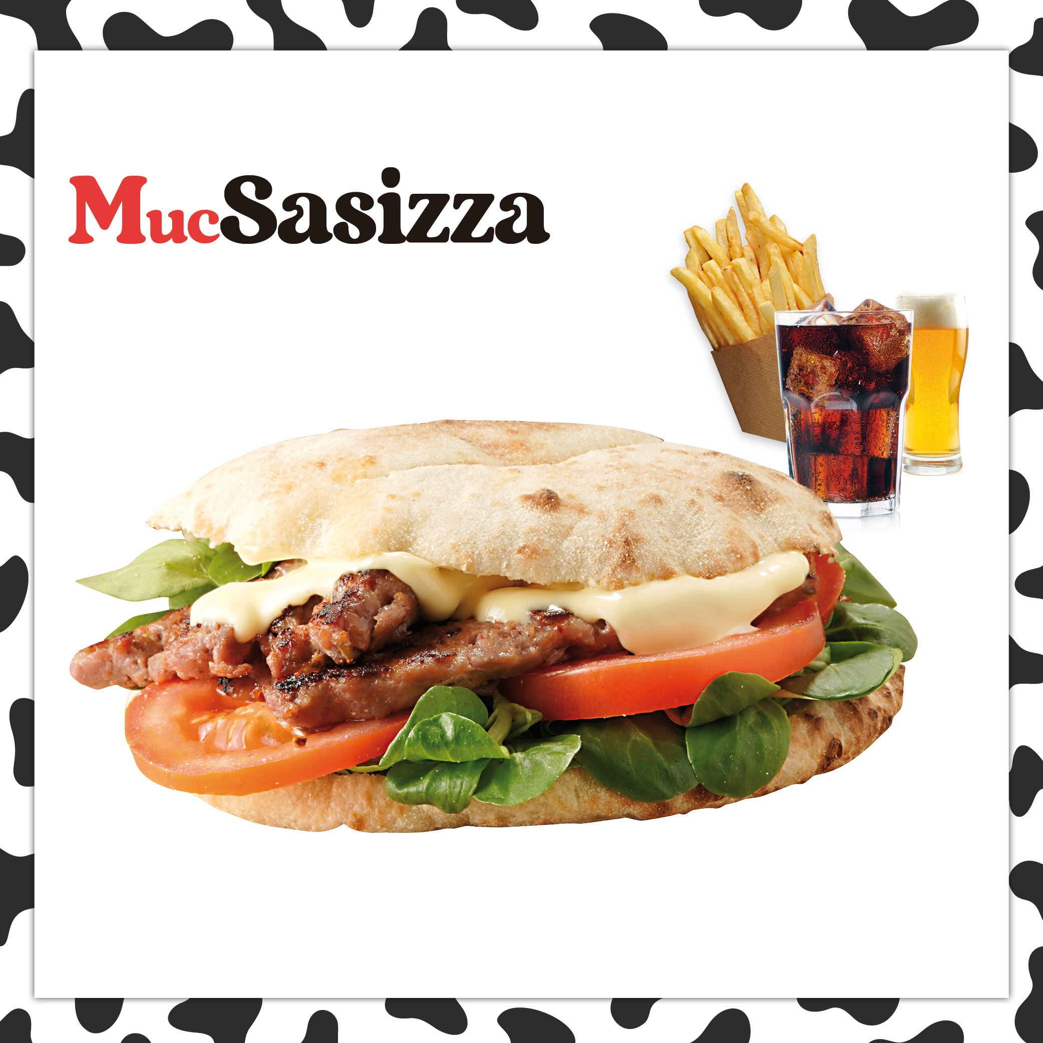 Salsiccia, pomodoro ramato, sondino e maionese