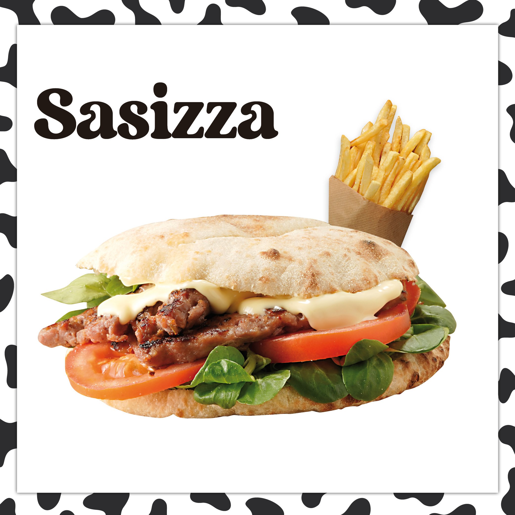 Salsiccia, pomodoro ramato, songino, maionese